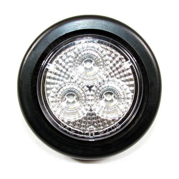 2" Red Round Clearance/Marker Led Light With 3 Leds And Clear Lens | F235122