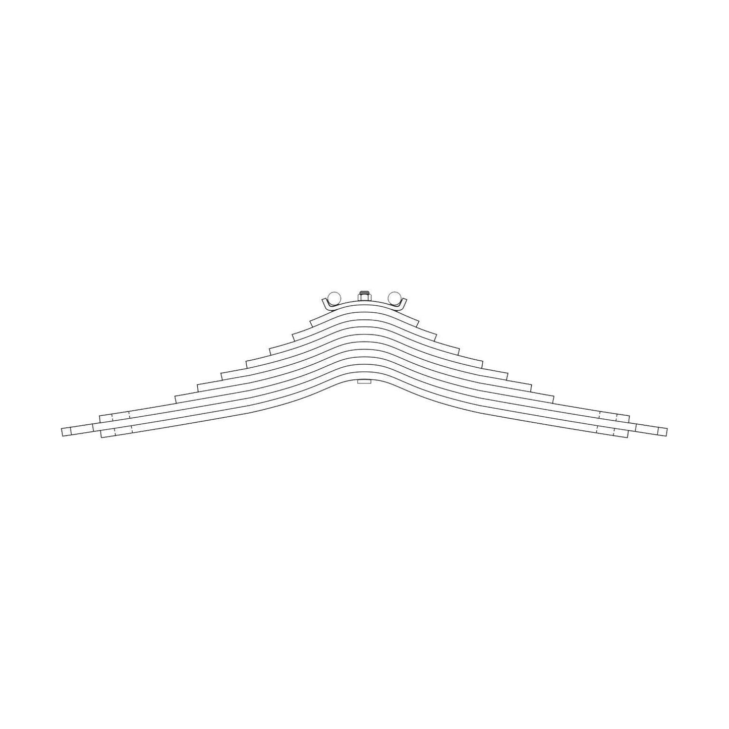 F247974 | 62-868, 2QK3323, 25060652 TRUCK SPRING 14 LEAVES