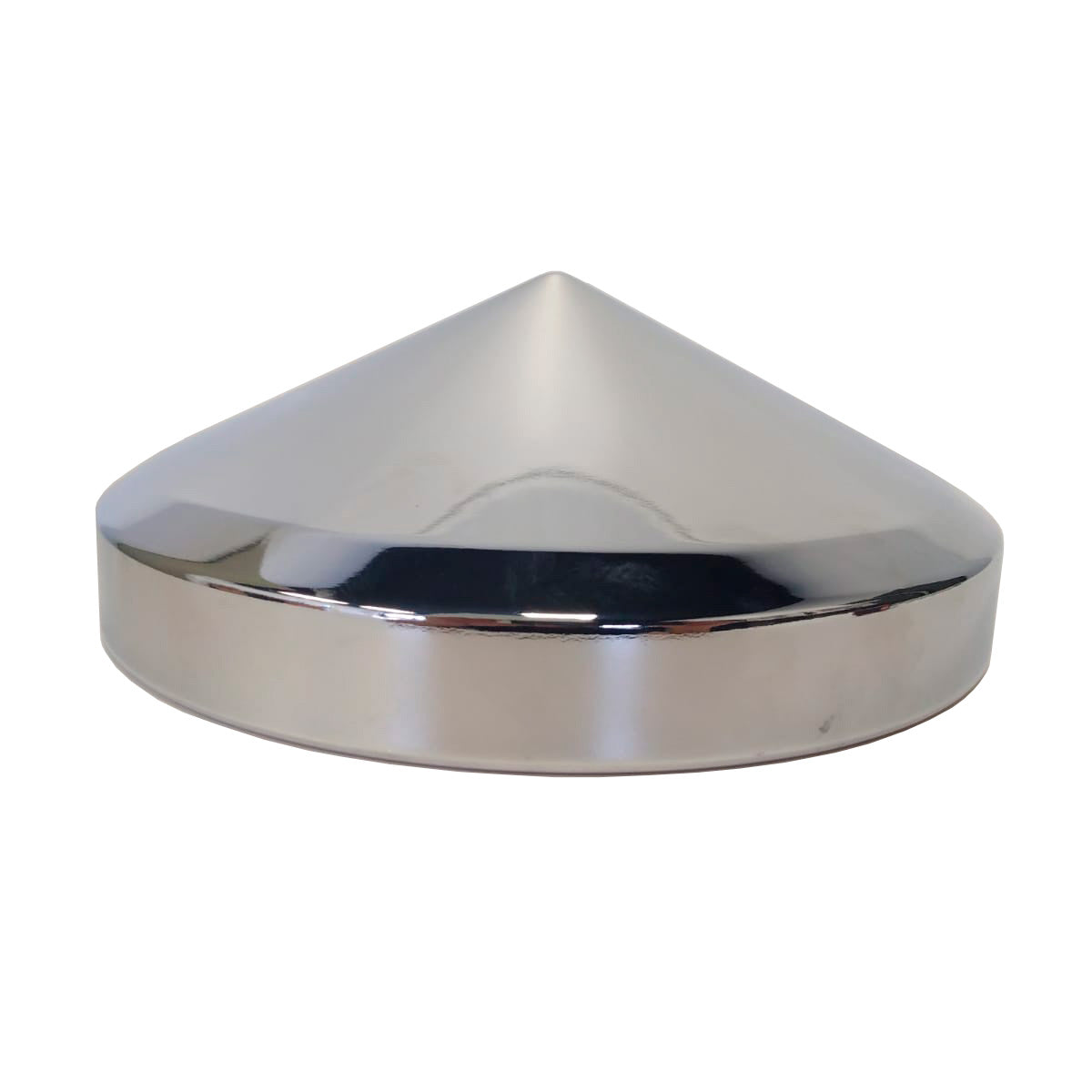 Chrome Steel Rear Pointed Style 8 1/2" Axle Dia - 8" Id Hub Cap | F245699
