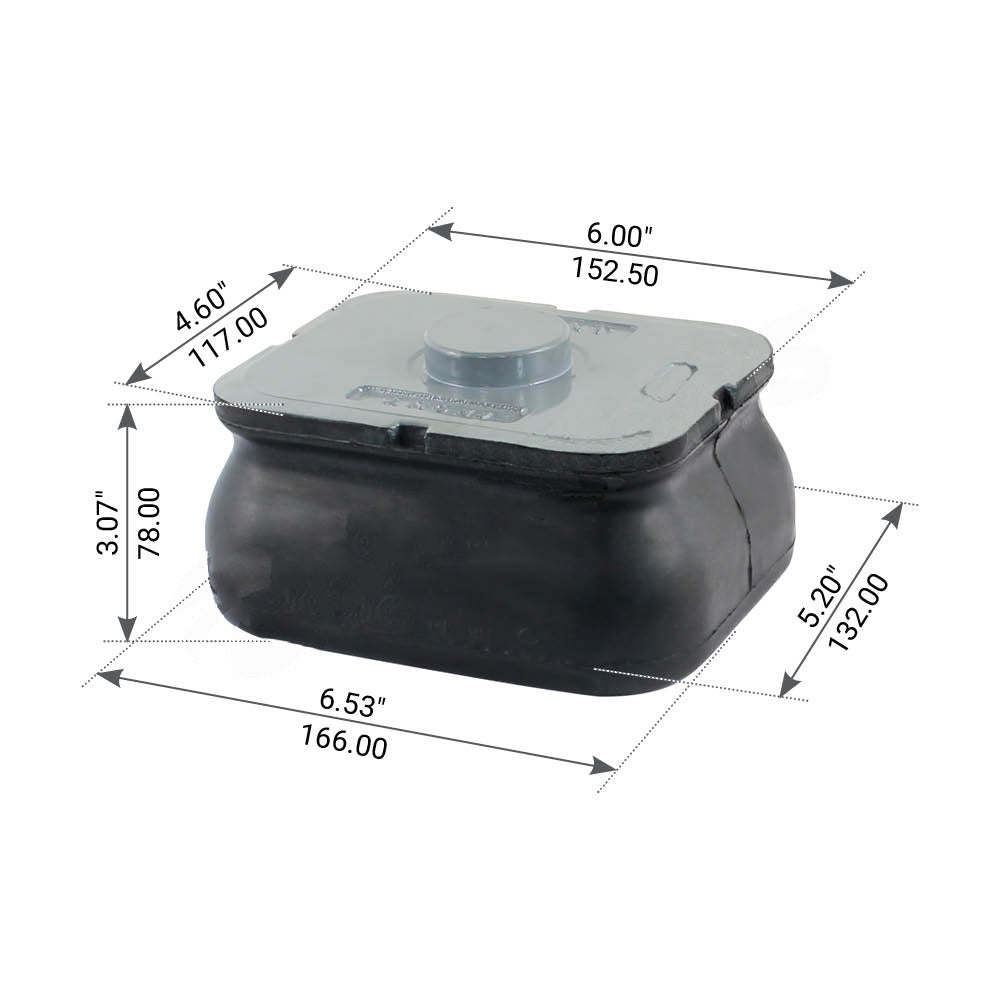 Fortpro Upper Load Pad Compatible with Mack 4" Spring SS34/38, SWS573, S44/SWS57, SS50 Camelback, SW/SWW Walking Beam Suspensions Replaces 10QK370 | F174031