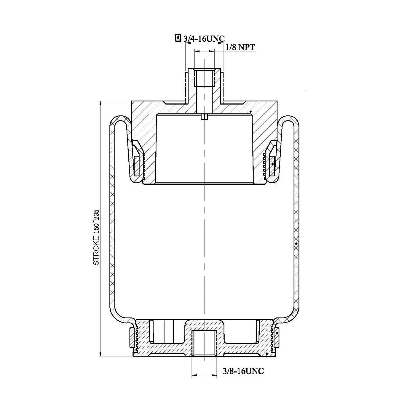 F245649 | AIR SPRING 7064, 7075, 1S5-157 | Replace FAS-5088