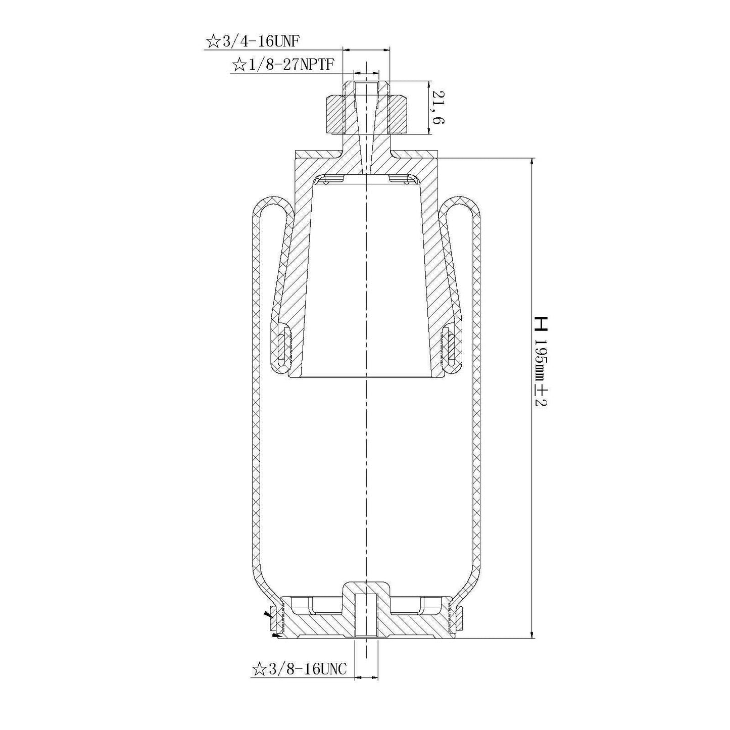 F245648 | AIR SPRING 7036, 1S5-186 | Replace 804266