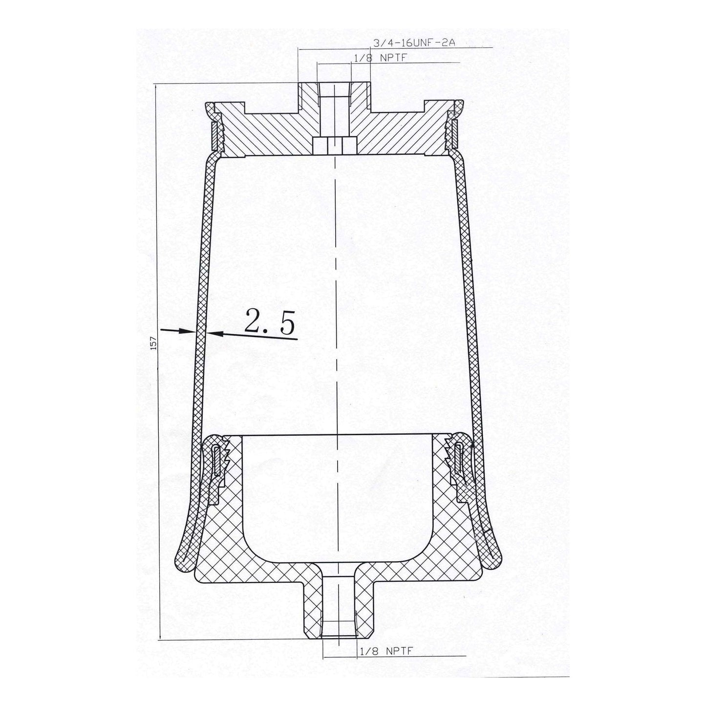 F245571 | AIR SPRING CAB SUSPENSION | Replace FAS-4905