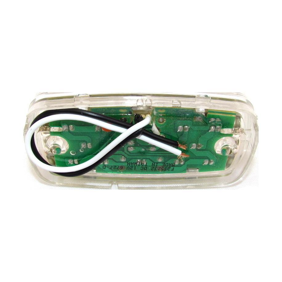 4" X 2" Amber Clearance/Marker Double Bullseye Trailer Led Light With 12 Leds And Clear Lens | F235232