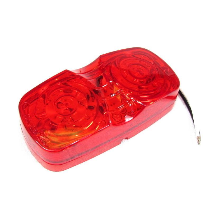 4" X 2" Red Clearance/Marker Double Bullseye Trailer Led Light With 16 Leds And Red Lens | F235220