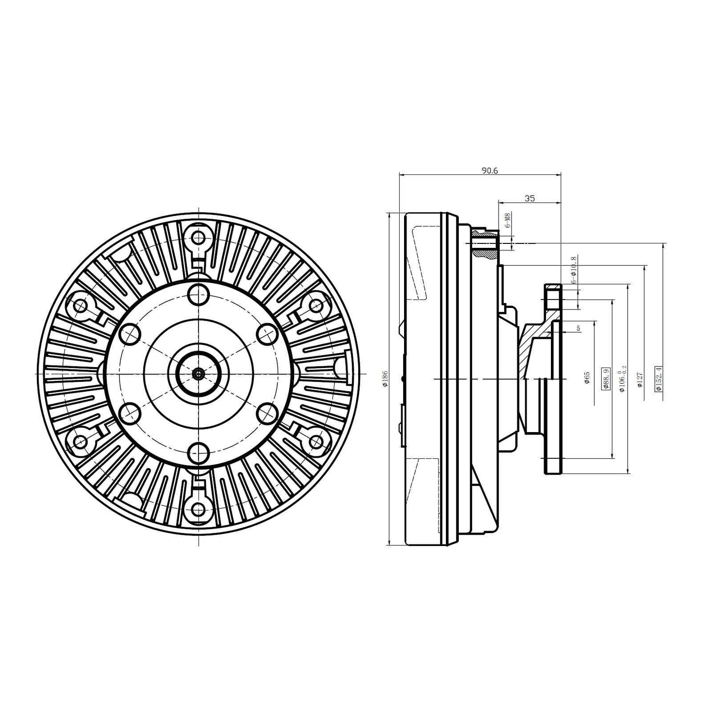 F247996 | F38MH416P2, F902002 FAN CLUTCH | Replace EFC-1643A