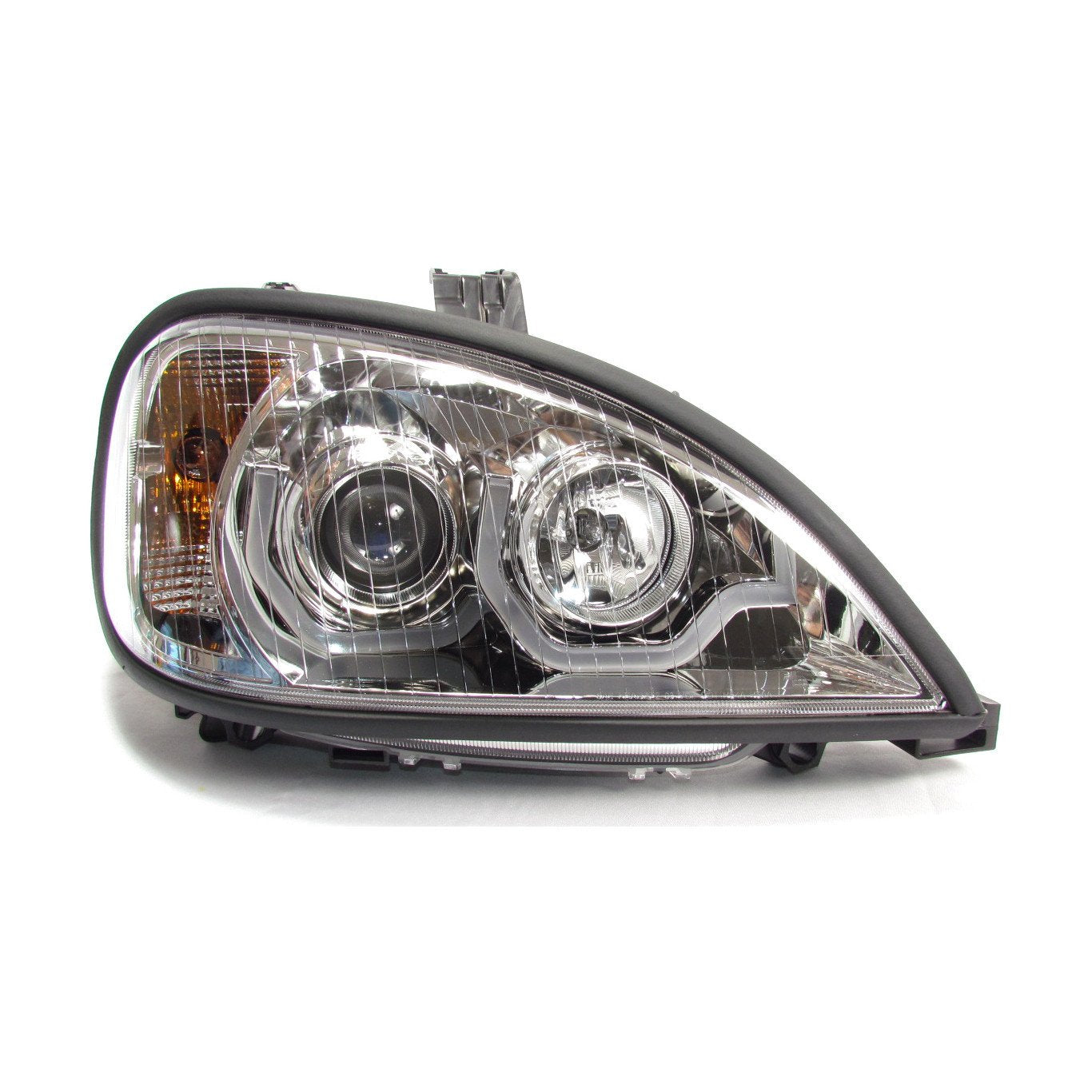 Chrome Housing Projector Headlight With Led Light Bar For Freightliner Columbia - Passenger Side | F236802