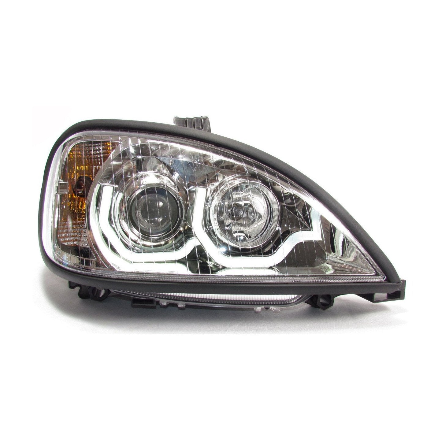 Chrome Housing Projector Headlight With Led Light Bar For Freightliner Columbia - Passenger Side | F236802