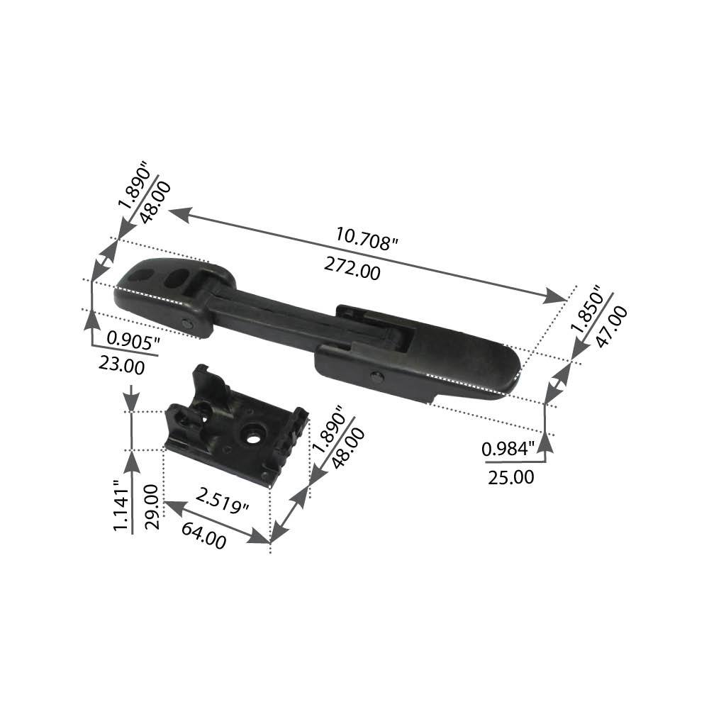 Right Hand Hood Latch Kit For Mack CH/CHN/CXN/CV - (25169065)