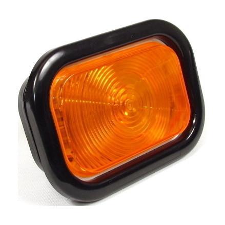 5.3" x 3.4" Amber Rectangular Tail/Turn Incandescent Light With Amber Lens - Sealed | F235215