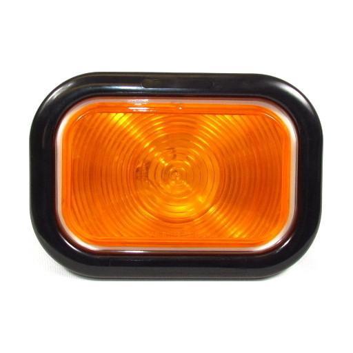 5.3" x 3.4" Amber Rectangular Tail/Turn Incandescent Light With Amber Lens - Sealed | F235215