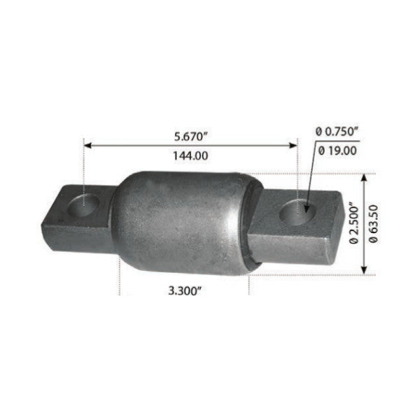 Fortpro Spring Eye Bush Compatible with Freightliner Rear Fas Airliner II Suspension Systems Replaces 16-13962-000 | F317264