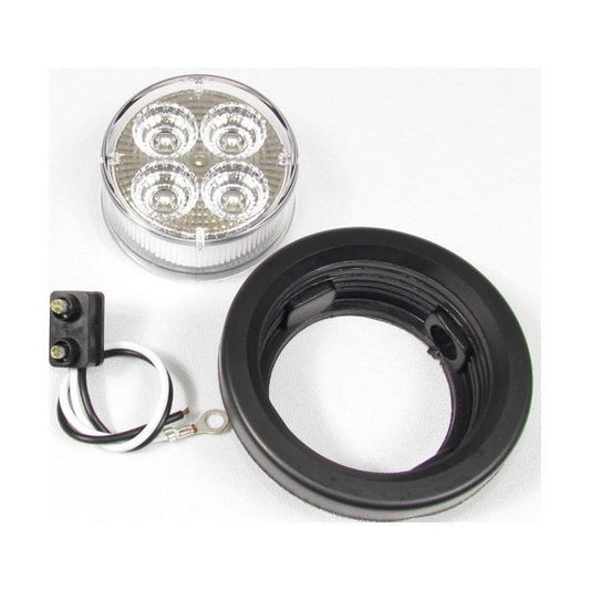 2-1/2" Amber Round Clearance/Marker Led Light With 4 Leds And Clear Lens | F235134