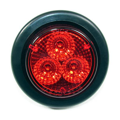 2" Red Round Clearance/Marker Led Light With 3 Leds And Red Lens | F235120