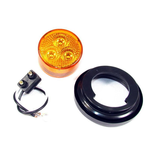 2" Amber Round Clearance/Marker Led Light With 3 Leds And Amber Lens | F235128