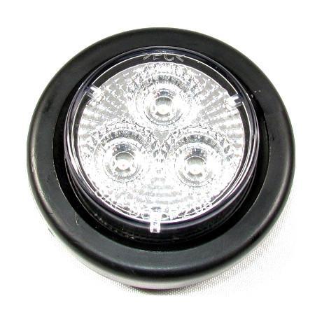 2" Amber Round Clearance/Marker Led Light With 3 Leds And Clear Lens | F235130