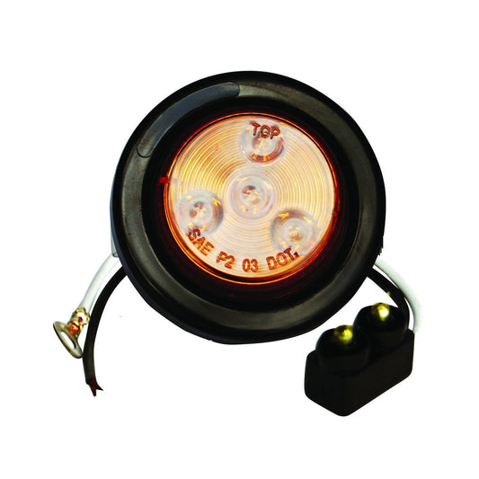 2" Amber Round Clearance/Marker Led Light With 4 Leds And Amber Lens | F235168