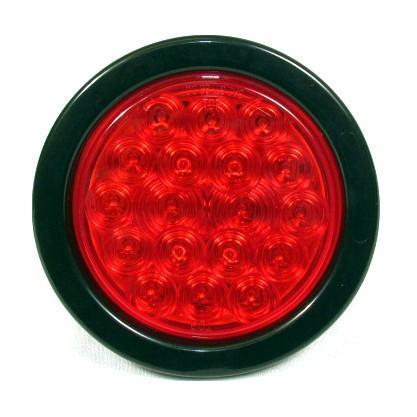 4" Red Round Tail/Stop/Turn Led Light With 18 Leds And Red Lens | F235154