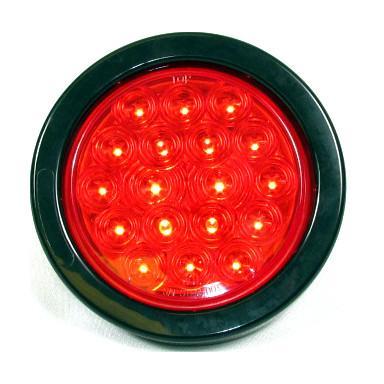 4" Red Round Tail/Stop/Turn Led Light With 18 Leds And Red Lens | F235154