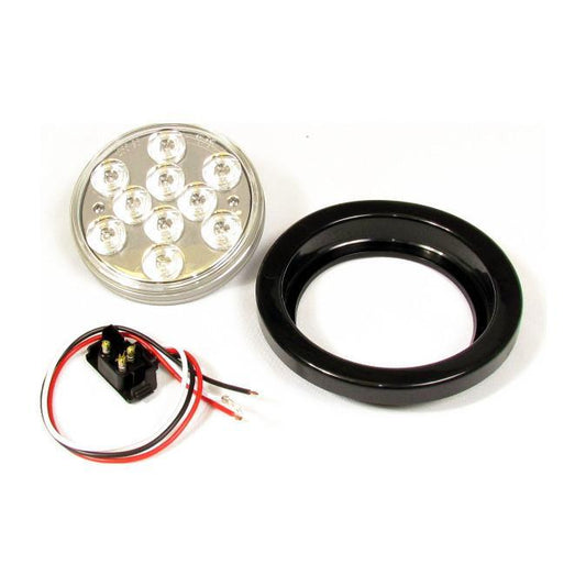 4" Amber Round Tail/Turn Led Light With 10 Leds And Clear Lens | F235166