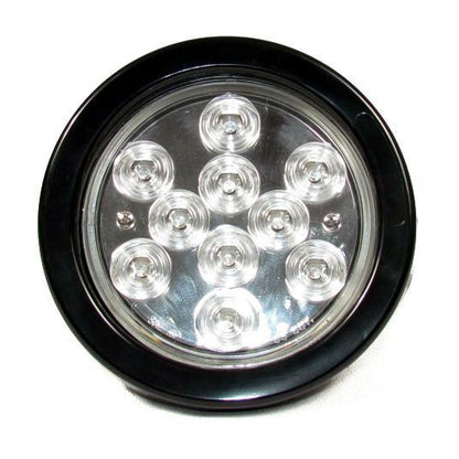 4" Amber Round Tail/Turn Led Light With 10 Leds And Clear Lens | F235166