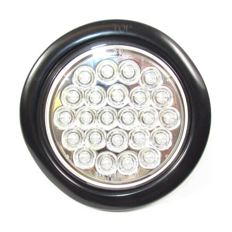 4" White Round Marker Led Light With 24 Leds And Clear Lens - Sealed | F235304