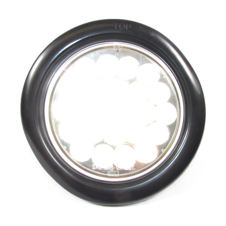 4" White Round Marker Led Light With 24 Leds And Clear Lens - Sealed | F235304