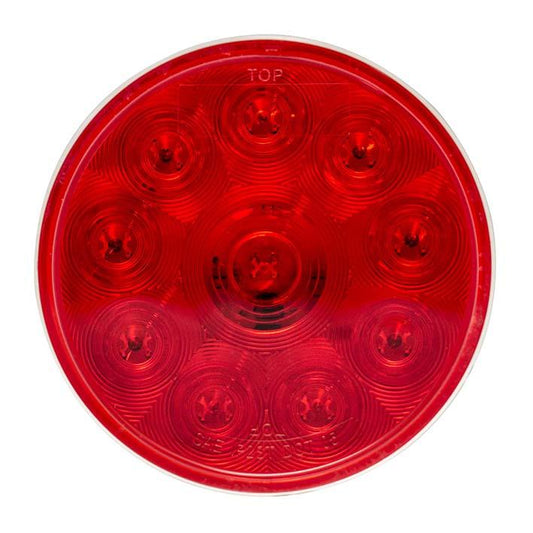 4"Red Round Tail/Stop/Turn Led Light With 10 Leds & Red Lens | F235148