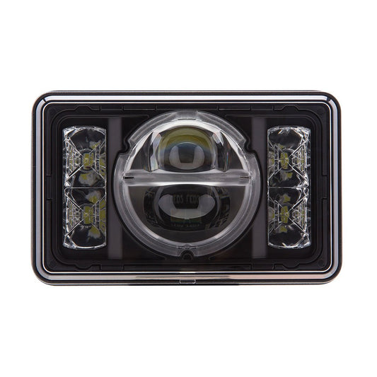 4" X 6" Led Black Projector Headlight Hi-Lo Beam Compatible With Peterbilt 357, 378, 379 | F236832
