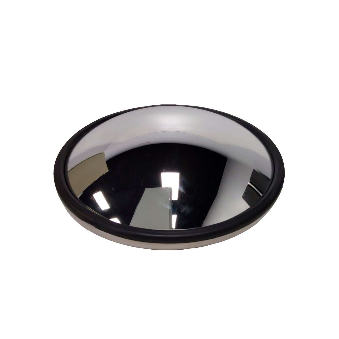 8 1/2" Semi-Bubble Convex Mirror Stainless Steel With Center Stud Mount | F245657