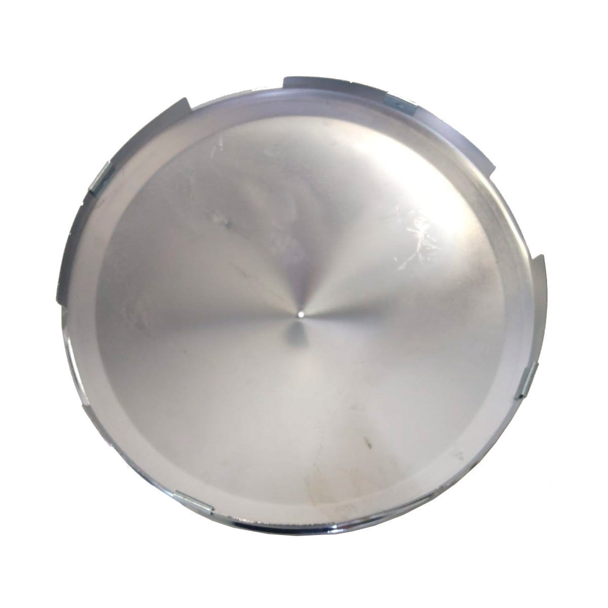 Chrome Steel Front Pointed Style Hub Cap - 8.5" Id | 4 Notch Cut Out | F245697