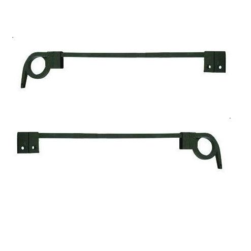 Black Straight Spring Steel Mud Flap Hanger - 1 Coil Pair | F247591
