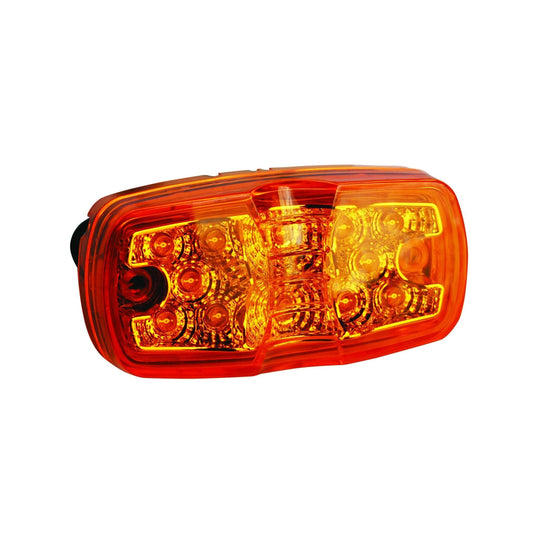 4" X 2" Amber Clearance/Marker Double Bullseye Trailer Led Light With 12 Leds And Amber Lens | F235231