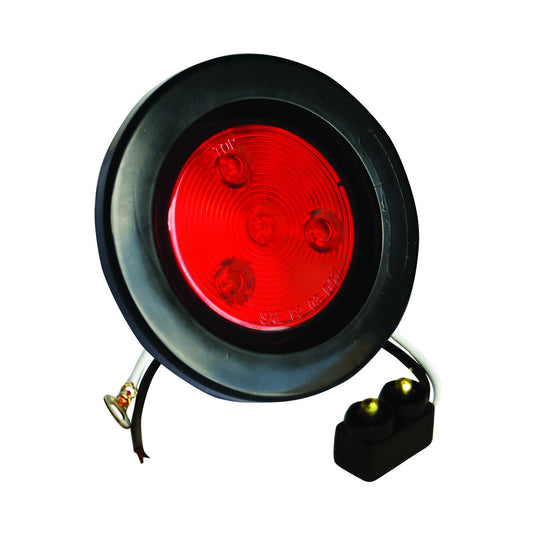 2-1/2" Red Round Clearance/Marker Led Light With 4 Leds And Red Lens | F235159