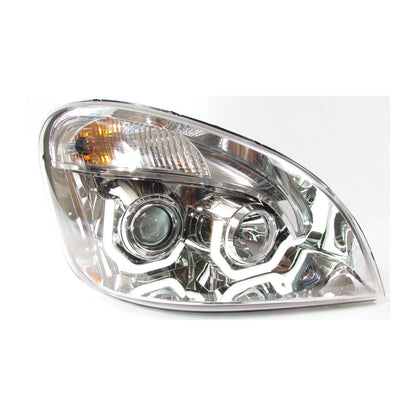 Chrome Housing Projector Headlight For Freightliner Cascadia - Driver Side