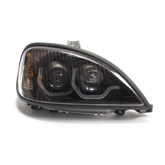 Black Housing Projector Headlight With Led Light Bar For Freightliner Columbia - Passenger Side | F236804