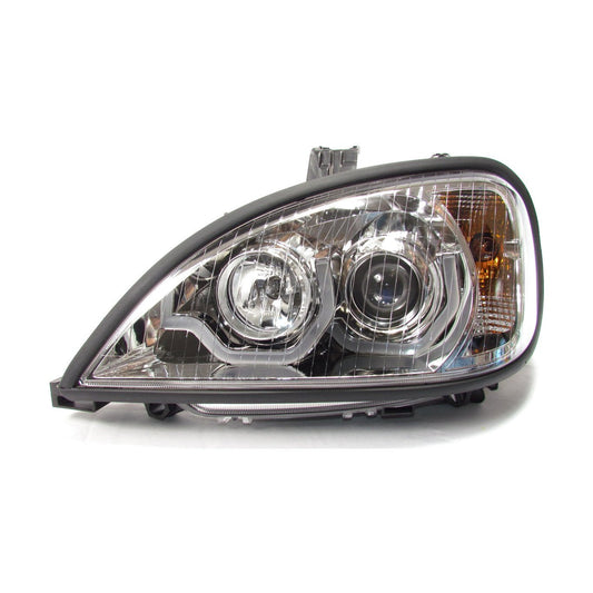 Chrome Housing Projector Headlight With Led Light Bar For Freightliner Columbia - Driver Side | F236801