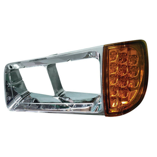 Led Turn Signal Assembly & Bezel For Freightliner Fld Headlights Replaces A06-20738-000 - Driver Side | F235274