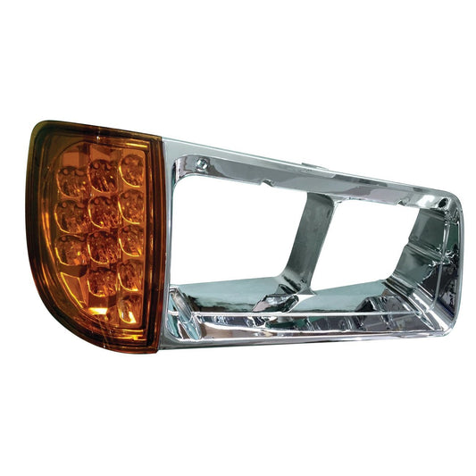 Led Turn Signal Assembly & Bezel For Freightliner Fld Headlights Replaces A06-20738-001 - Passenger Side | F235273