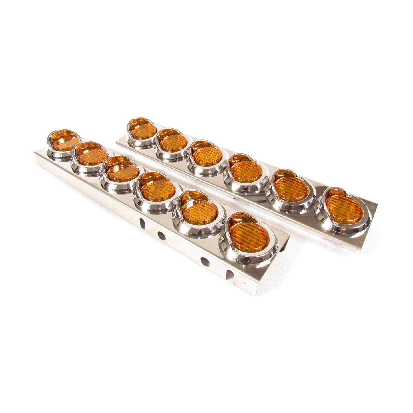 Stainless Steel Led Sealed Marker Light Bar With 6 Amber 2" Lights | F235299