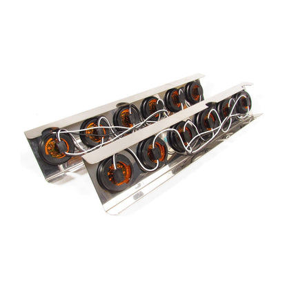 Stainless Steel Led Sealed Marker Light Bar With 6 Amber 2" Lights | F235299