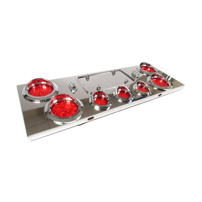 Stainless Steel Rear Center Panel With Red Led Lights | F235298