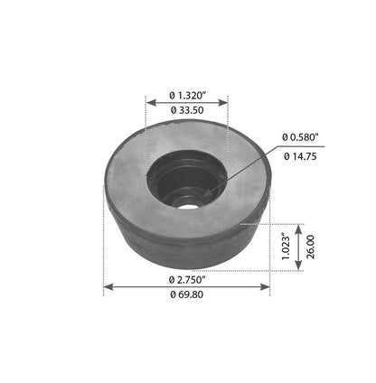 Motor Mount for Volvo Heavy Duty Trucks - Replaces 12005-0002, 12005-3208