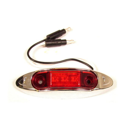 4" X 1 1/4" Red Clearance/Marker Trailer Led Light With 3 Leds And Red Lens | F235200