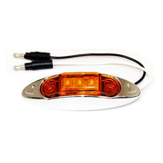 4" X 1-1/4" Amber Clearance/Marker Trailer Led Light With 3 Leds And Amber Lens | F235210