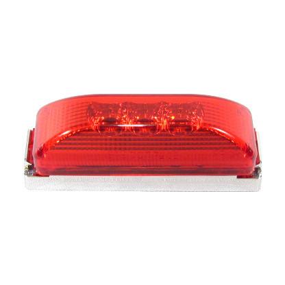Red Rectangular Side Marker Led Light With 3 Leds And Red Lens | F235254