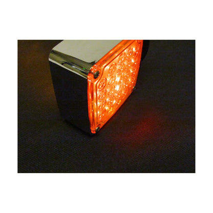 Chrome Square Pedestal Led Light With 24 Leds And Clear Lens - Driver Side | F235241