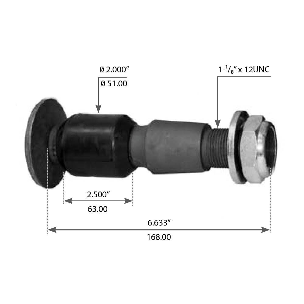 Fortpro Torque Arm Bush Replacement for Hendrickson 64809-000L | Primaax/Firemaax | F184234