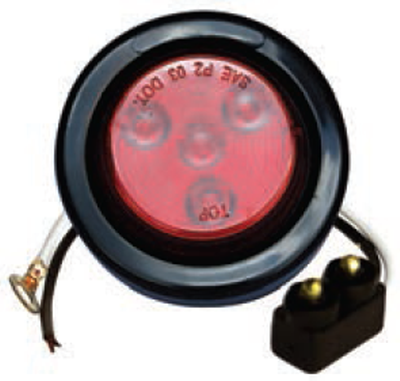 F235224 | RED, 2" Dia. 4 LED Sealed