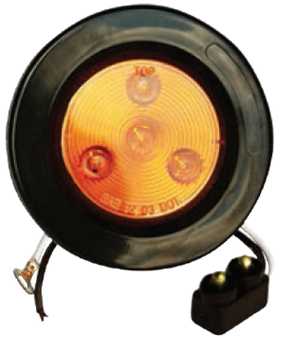 F235235 | Amber, 2.5" Dia. 4 LED Sealed